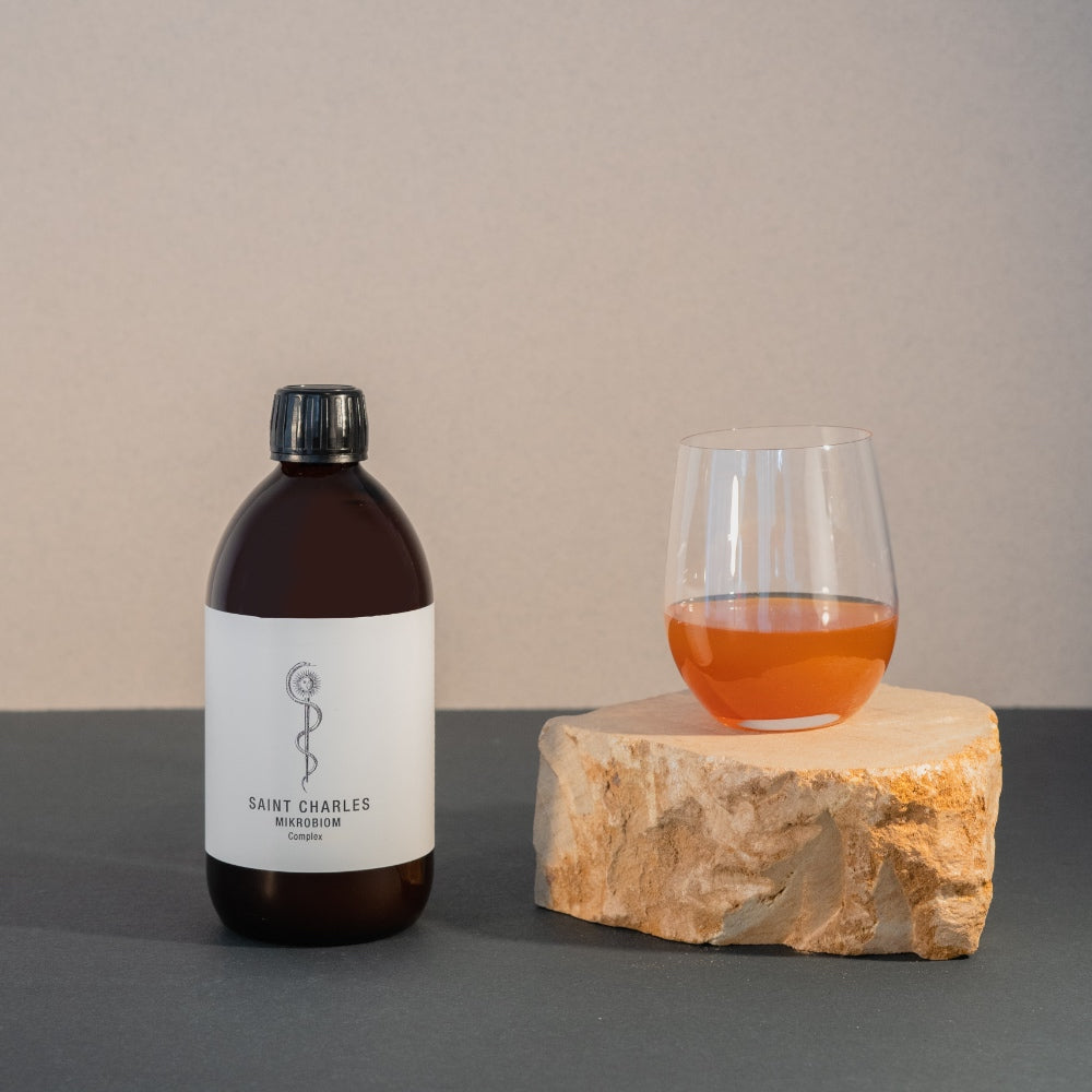 Mikrobiom Complex mit Glas