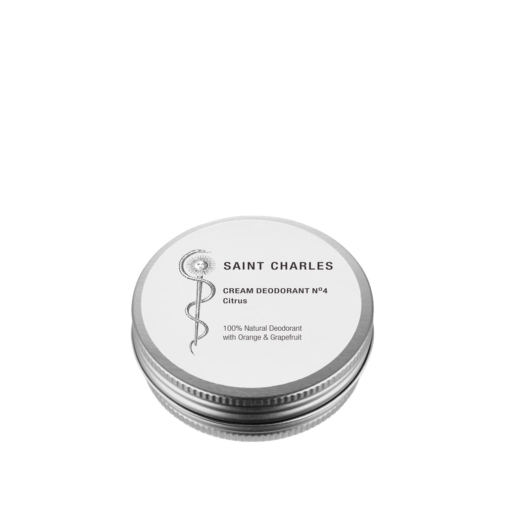 Cream Deodorant N°4 Citrus in Dose auf weißem Hintergrund