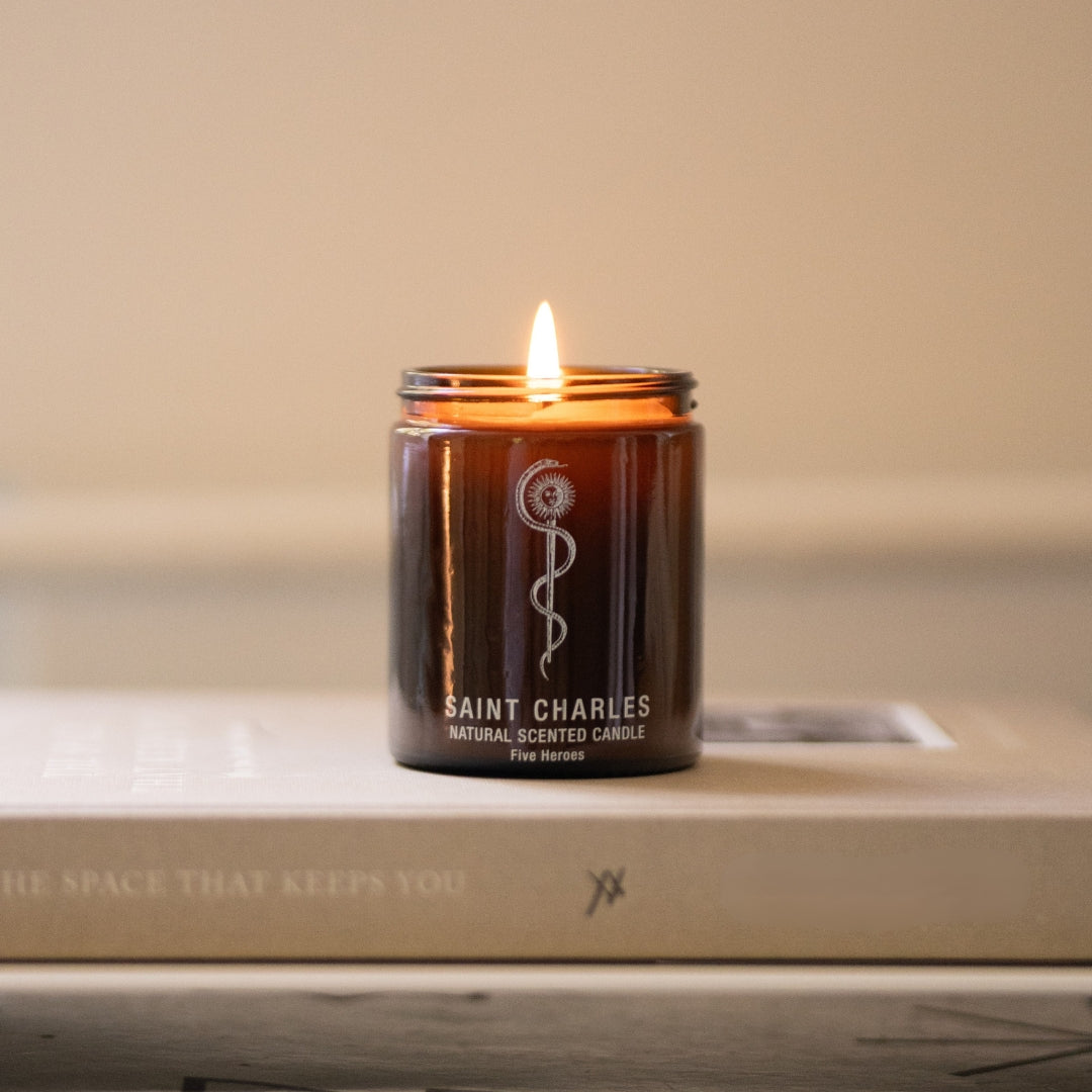 Natural Scented Candle Five Heroes Mood