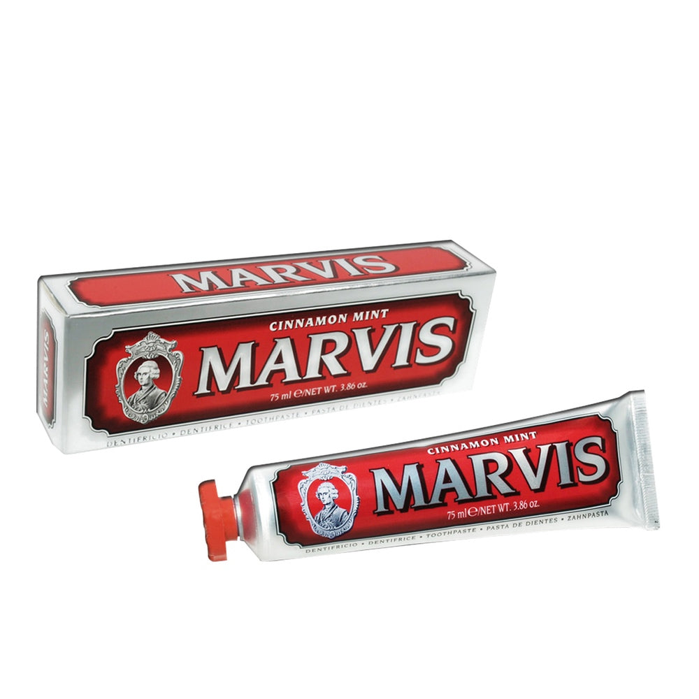 Cinnamon Mint Zahnpasta mit Verpackung | Marvis